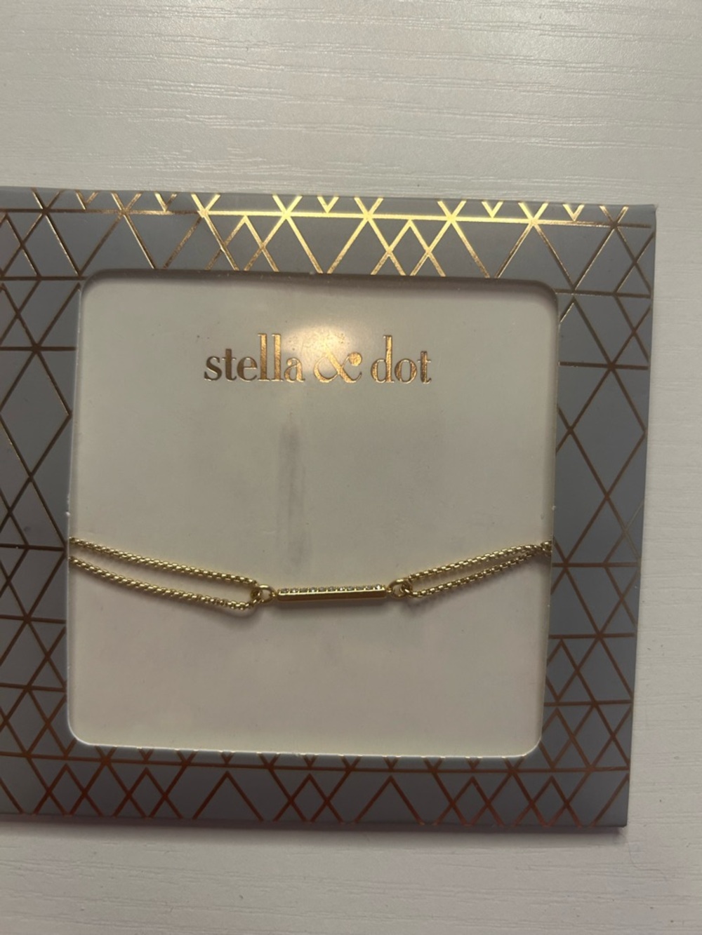 Stella & Dot Gold Slim Bar bracelet